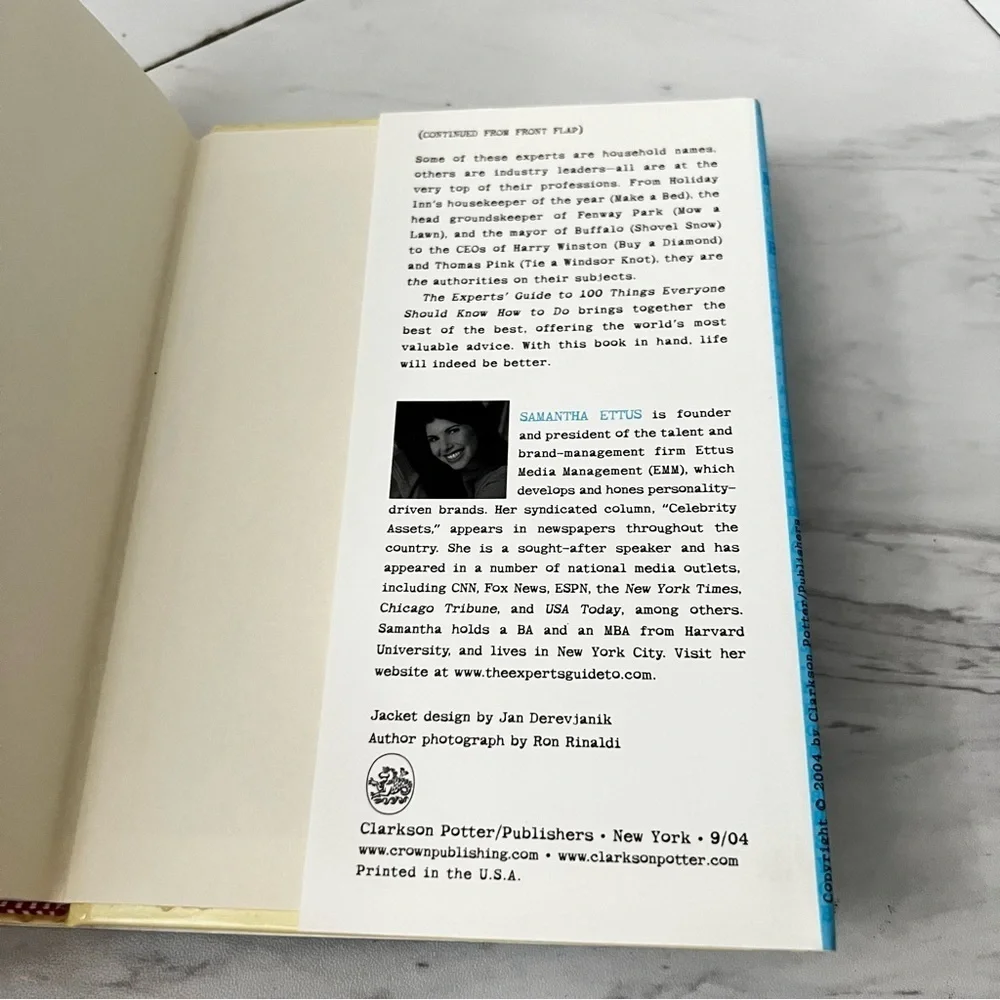 The Experts' Guide to 100 Things Everyone Should Know How to Do Hard Cover Book